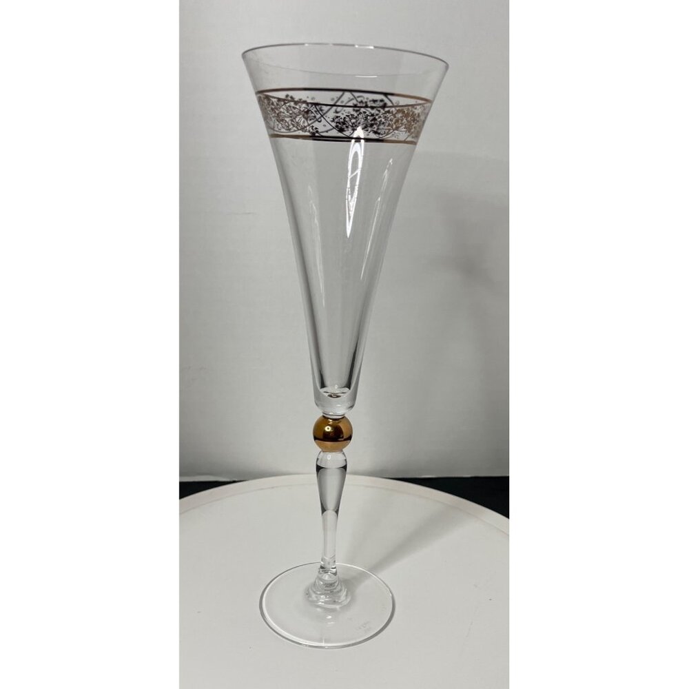 Champagne Flute Godiva Millennial 2000 10 1/4” Made in France